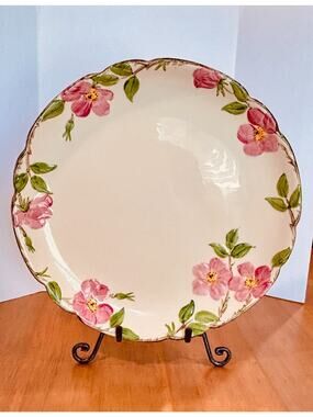 Franciscan Desert Rose 14" Round Chop Plate Platter Pink Floral Earthenware